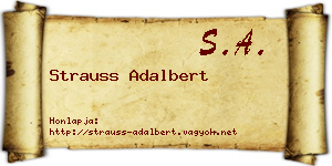 Strauss Adalbert névjegykártya
